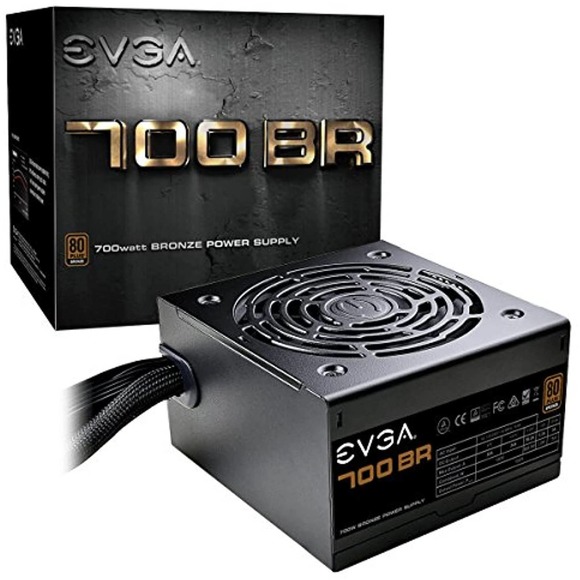 EVGA 700 BR, 80+ Bronze 700W, Power Supply 100- BR-0700-K1 100-BR-0700-K1 - Picture 1 of 7